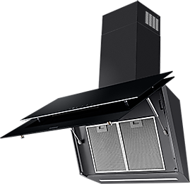 Chimney hood 90cm, Hob‑to‑Hood