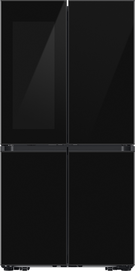 Bespoke AI French door fridge, See‑Thru door, Clean Black